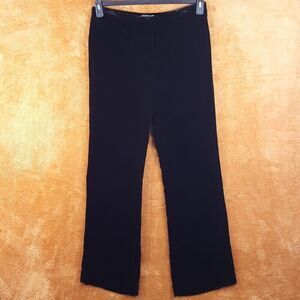 MAGASCHONI Pants Womens Size 10 Black Velvet Bootcut Lined Trouser